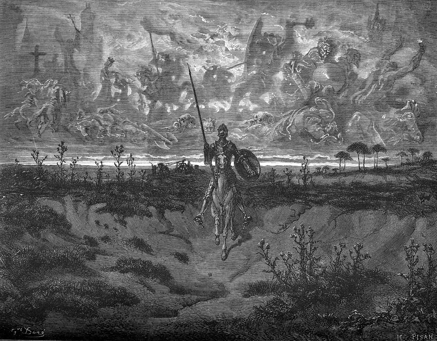 Gustave Dore Painting - The History Of Don Quixote De La Mancha by Gustave Dore