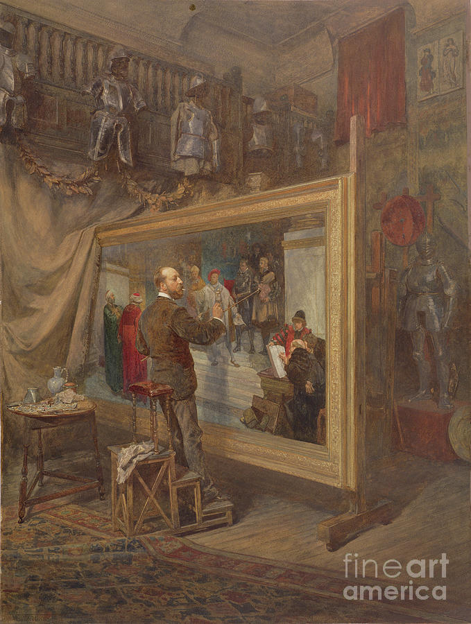 The History Painter, A Self-portrait Painting by Thomas Walter Wilson ...