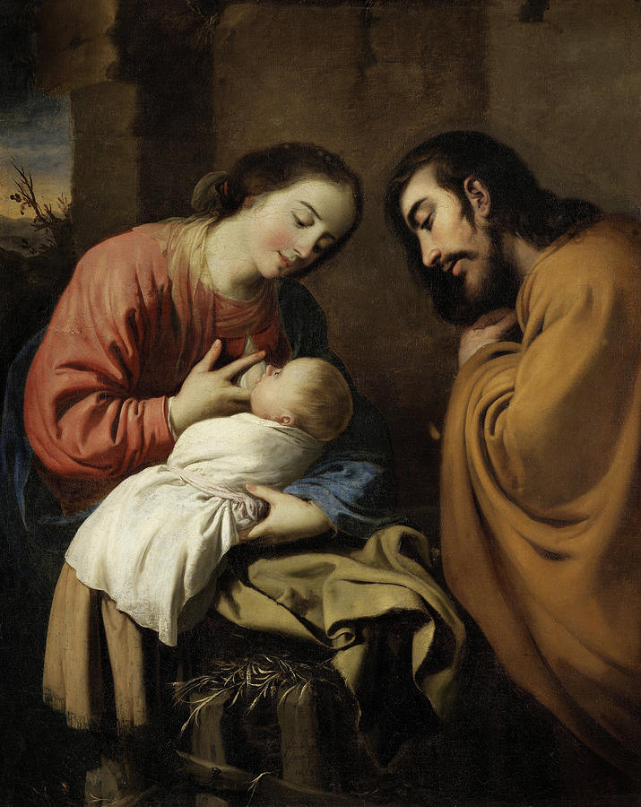 The Holy Family, 1659 Painting by Francisco de Zurbaran | Fine Art America