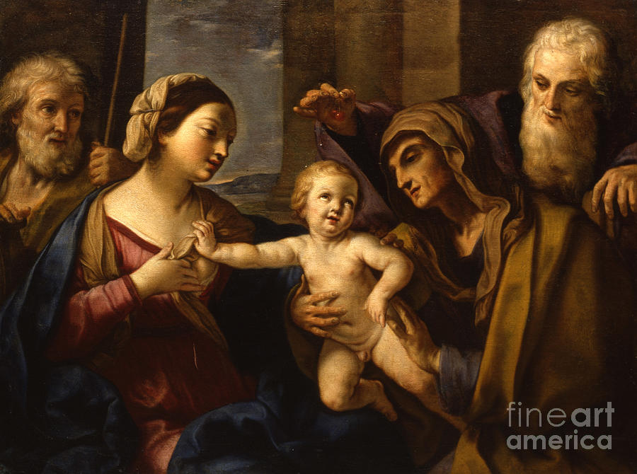 The Holy Family Painting by Elisabetta Sirani