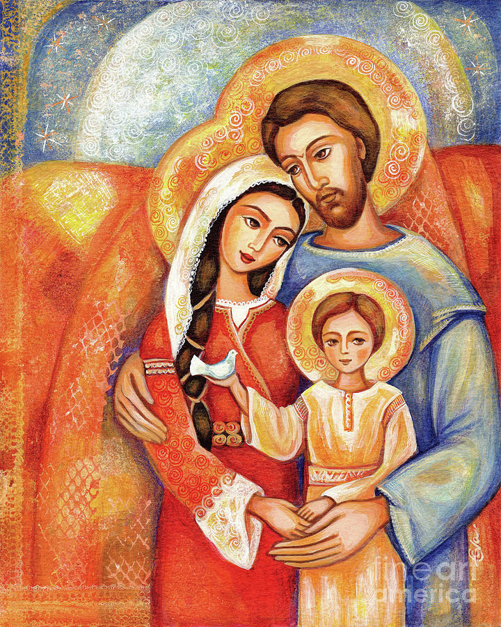 The Holy Family Painting by Eva Campbell