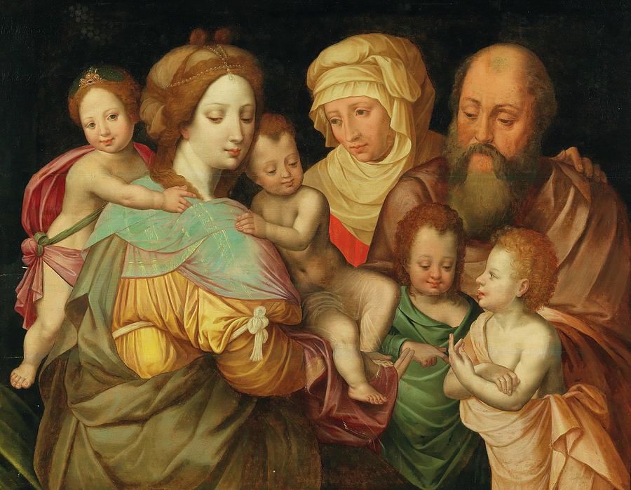 The Holy Kinship, Anna And Joachim With Maria Cleophas Painting by ...