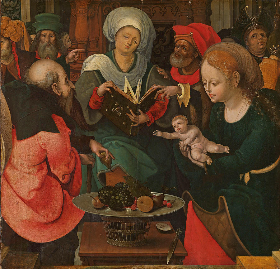 The Holy Kinship Painting by Master of the Lille Adoration
