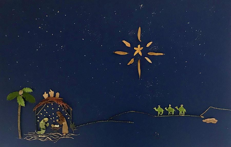 Christmas Mixed Media - The Holy Night by Susan Combest