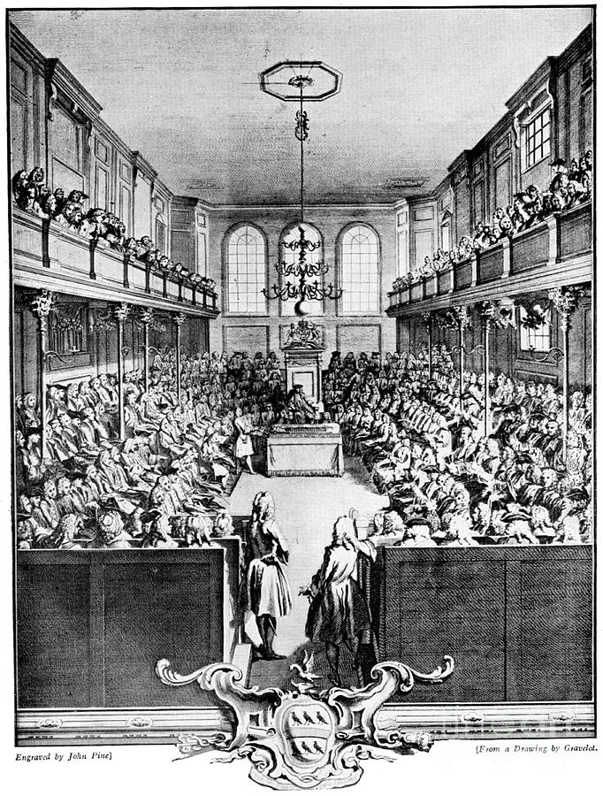 The House Of Commons, 1742, C1920 Drawing by Print Collector