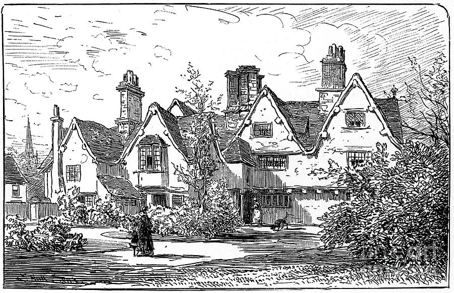 The House Of Dr John Hall Drawing by Print Collector