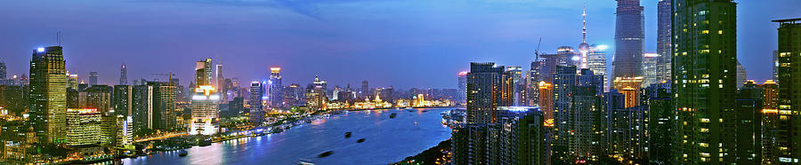 The Huangpu River Panoramic View Photograph by Blackstation