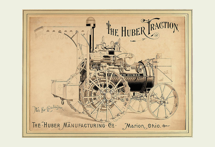 Farm Painting - The Huber Traction by Unknown