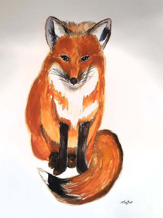 The Hungry Fox Painting by Karen Trout