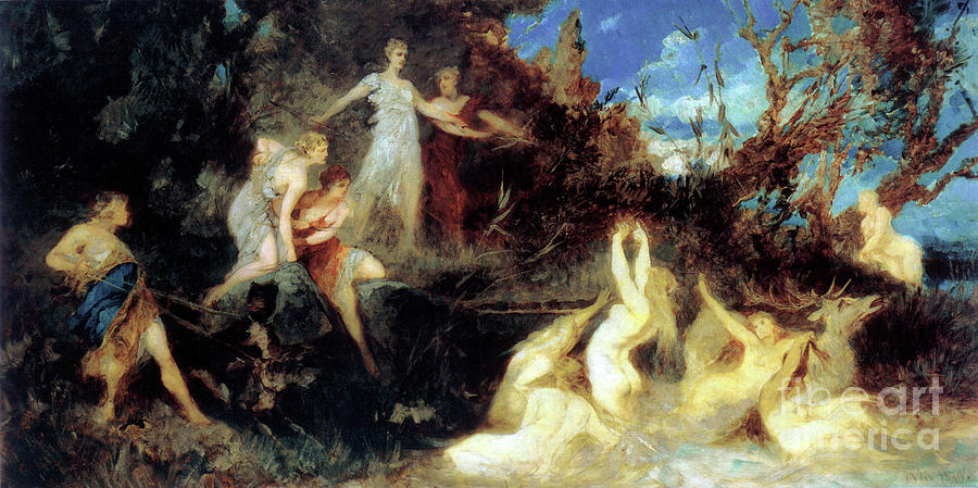 The Hunt Of Diana, Study, 1879. Artist Drawing by Heritage Images
