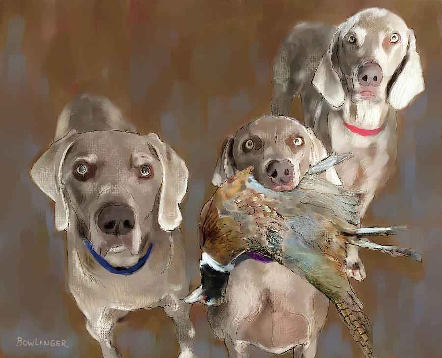 The Hunting Dogs Digital Art by Scott Bowlinger