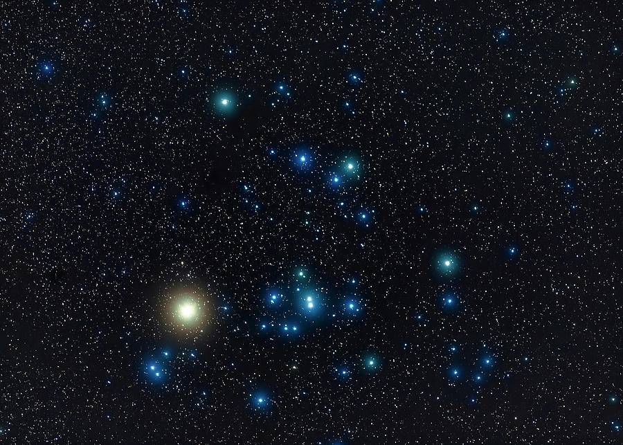 The Hyades Star Cluster With The Red Photograph by Alan Dyer