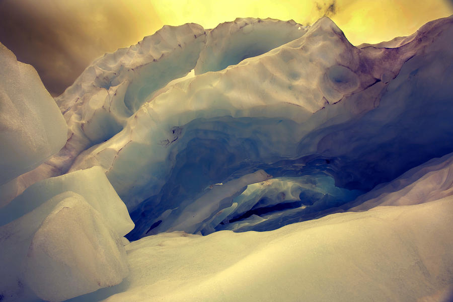 Winter Photograph - The Ice Cave by Mel Brackstone