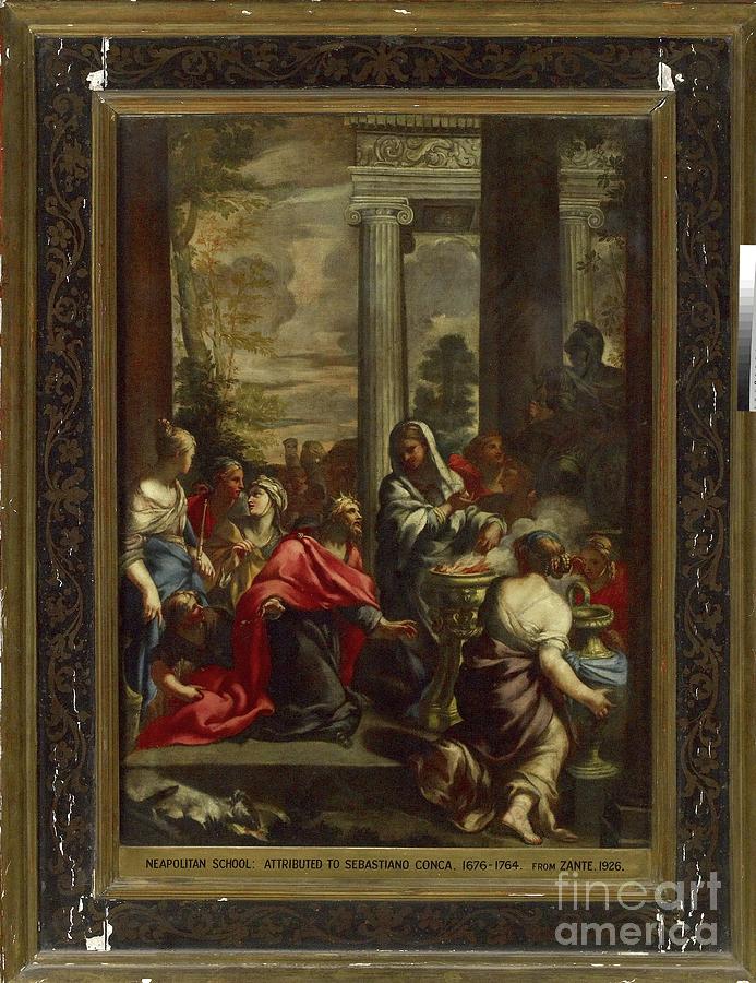 The Idolatry Of Solomon C 1675 1695 Painting By Florentine School