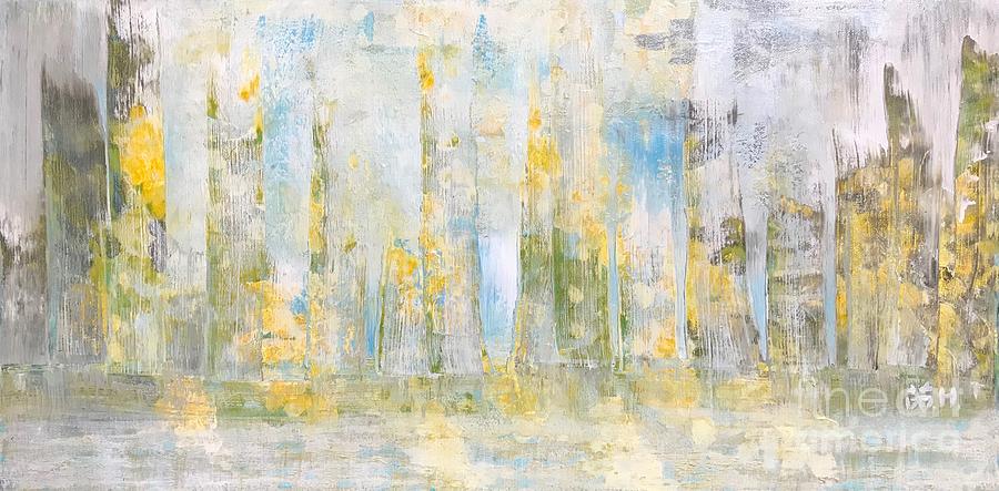 Light in the woods Painting by Wonju Hulse