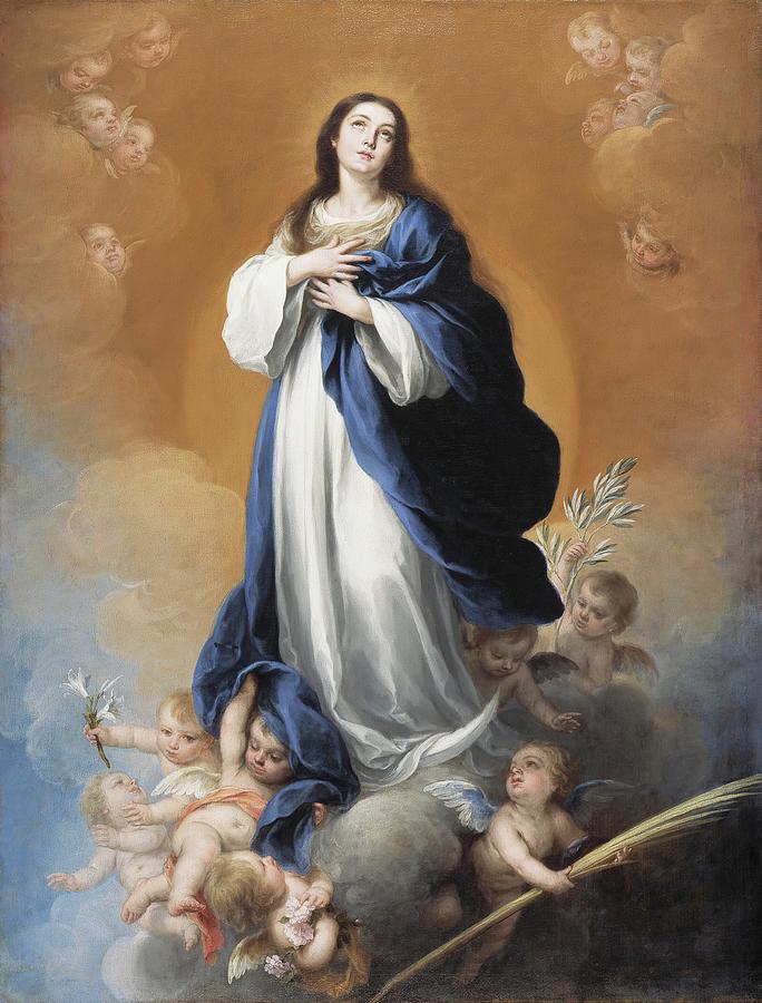 The Immaculate Conception Painting by Workshop Of Bartolome Esteban Murillo