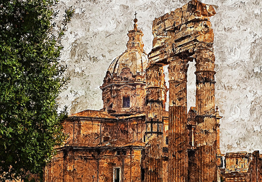 The Imperial Fora, Rome - 18 Painting by AM FineArtPrints