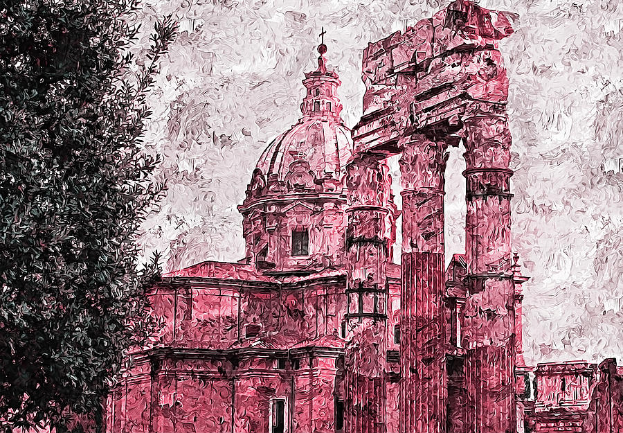 The Imperial Fora, Rome - 19 Painting by AM FineArtPrints