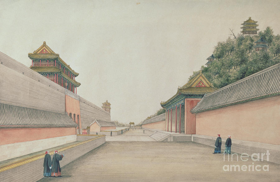 The Imperial Palace In Peking, From A Collection Of Chinese Sketches, 1804-06 Painting by Ivan Alexandrov