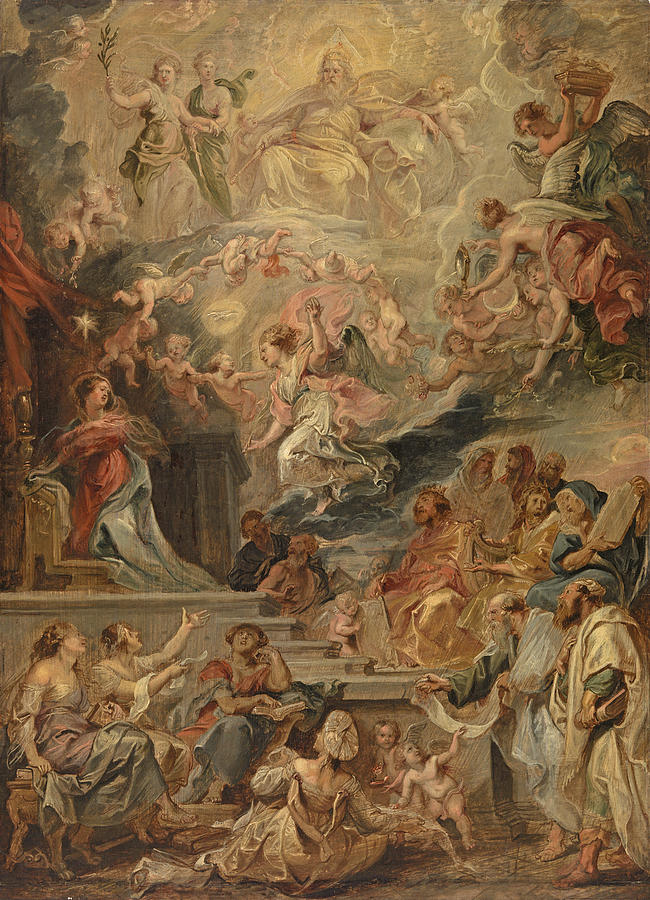 The Incarnation as Fulfillment of All the Prophecies Painting by Peter Paul Rubens