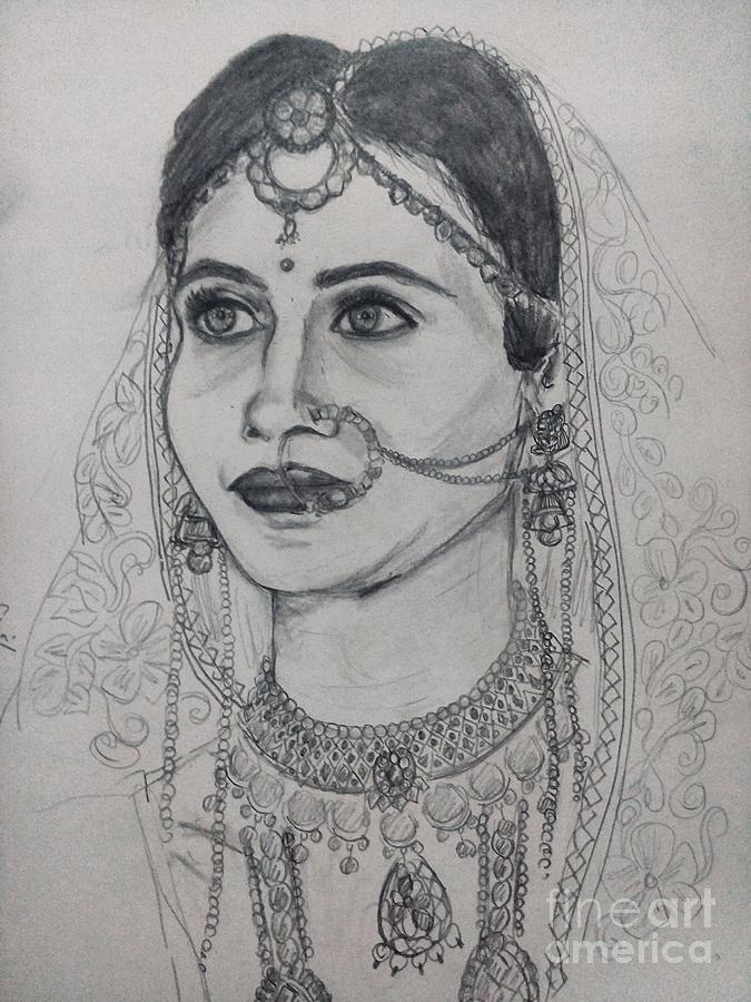 Indian Bride sketch iPad Case  Skin for Sale by Kesiya Rahel  Redbubble
