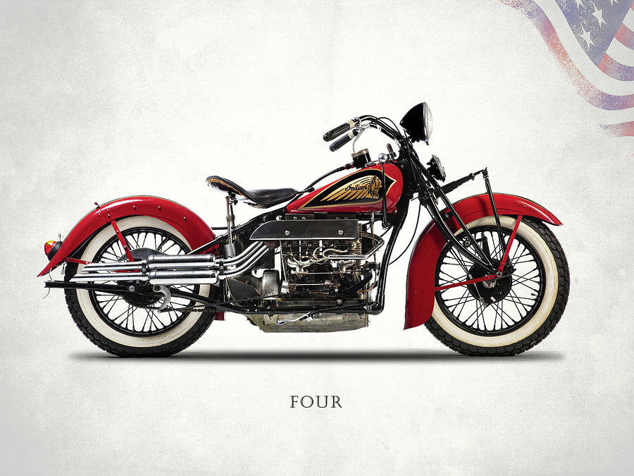 Transportation Photograph - The Indian Four 1940 by Mark Rogan