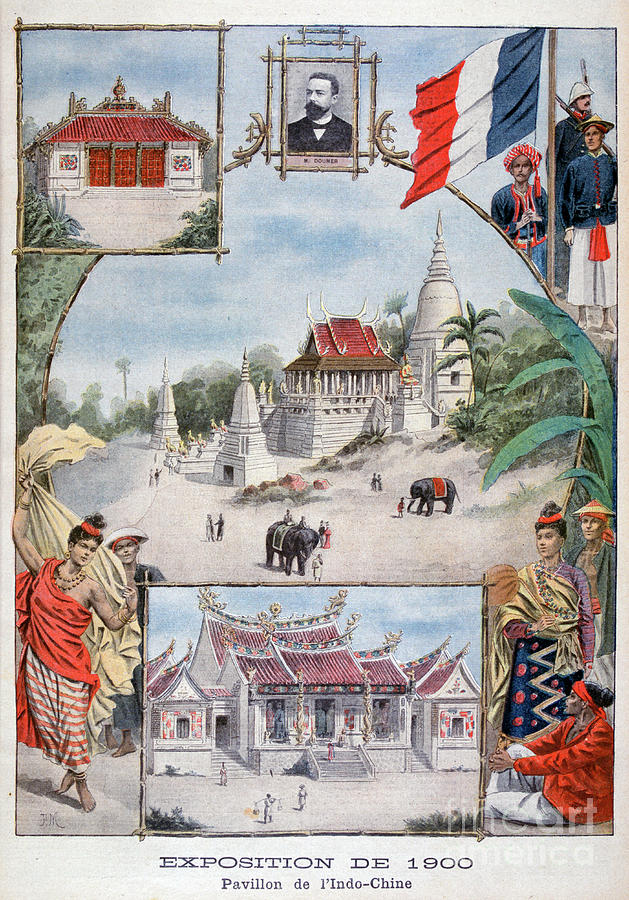 The Indochina Pavilion At The Universal Drawing by Print Collector