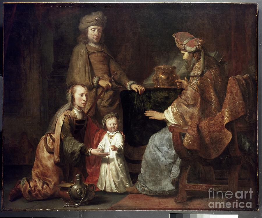 The Infant Samuel Brought By Hannah To Eli, 17th Century Painting by ...