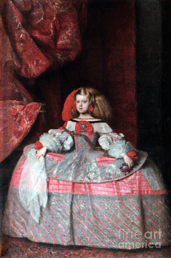 Portrait Drawing - The Infanta Don Margarita De Austria by Print Collector