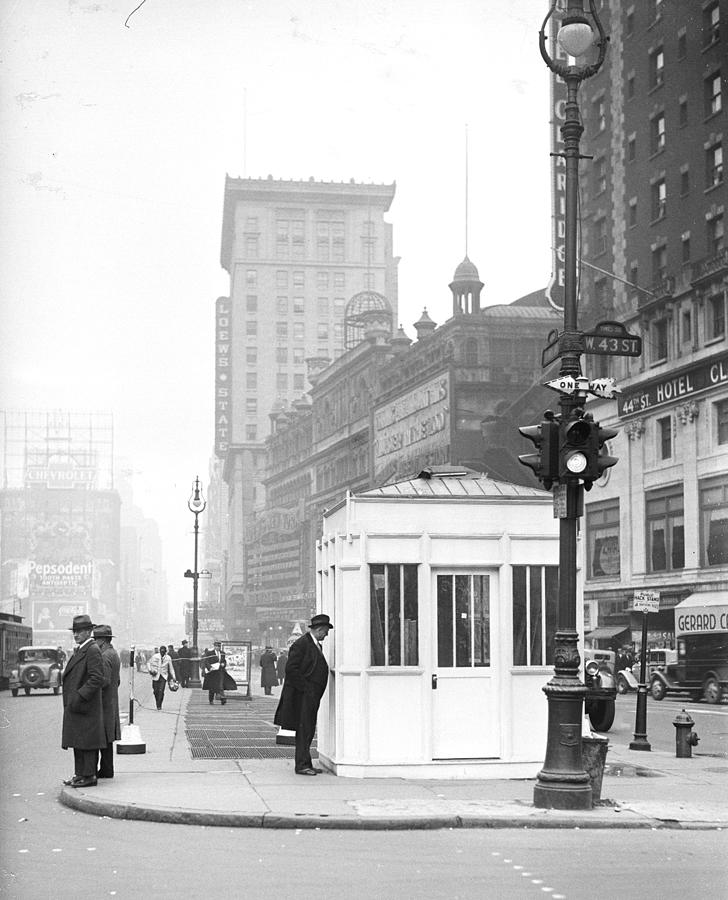 The Information Booth In Times Square Photograph by New York Daily News Archive