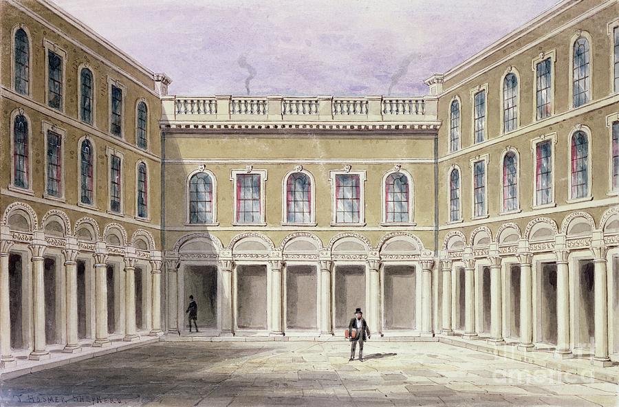 The Inner Court Of Drapers' Hall, 1854 Painting by Thomas Hosmer ...