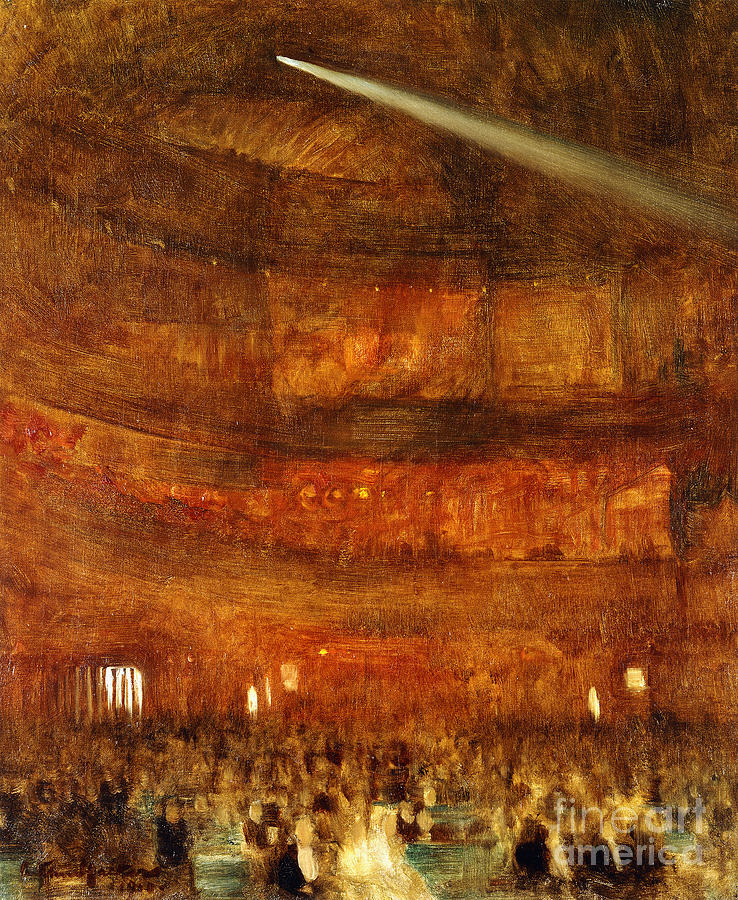 The Interior Of The Alhambra Theatre, London, 1900, 1900 Painting by Arthur Hacker