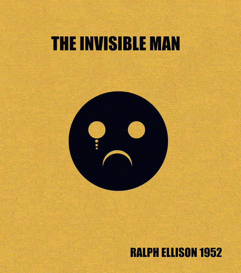 Book Digital Art - The invisible man minimalism book cover art by David Lee Thompson
