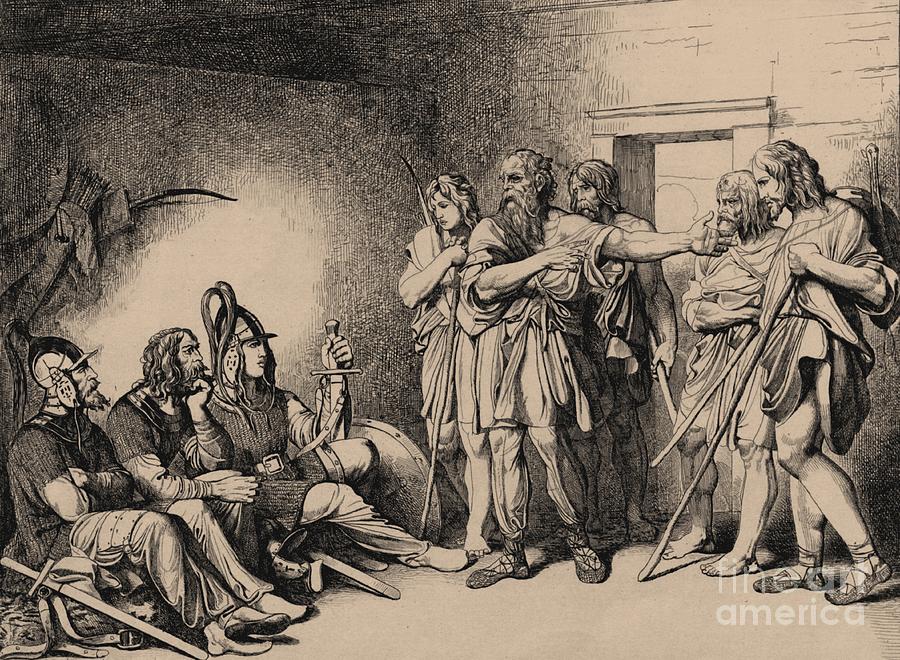 The Invitation Of The Varangians, 1839 Drawing by Heritage Images