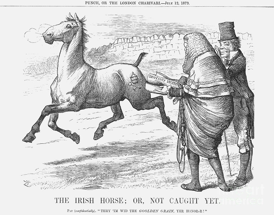 The Irish Horse Or Not Caught Yet Drawing by Print Collector
