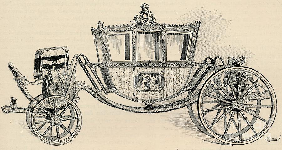 The Irish Lord Chancellors Carriage Drawing by Print Collector