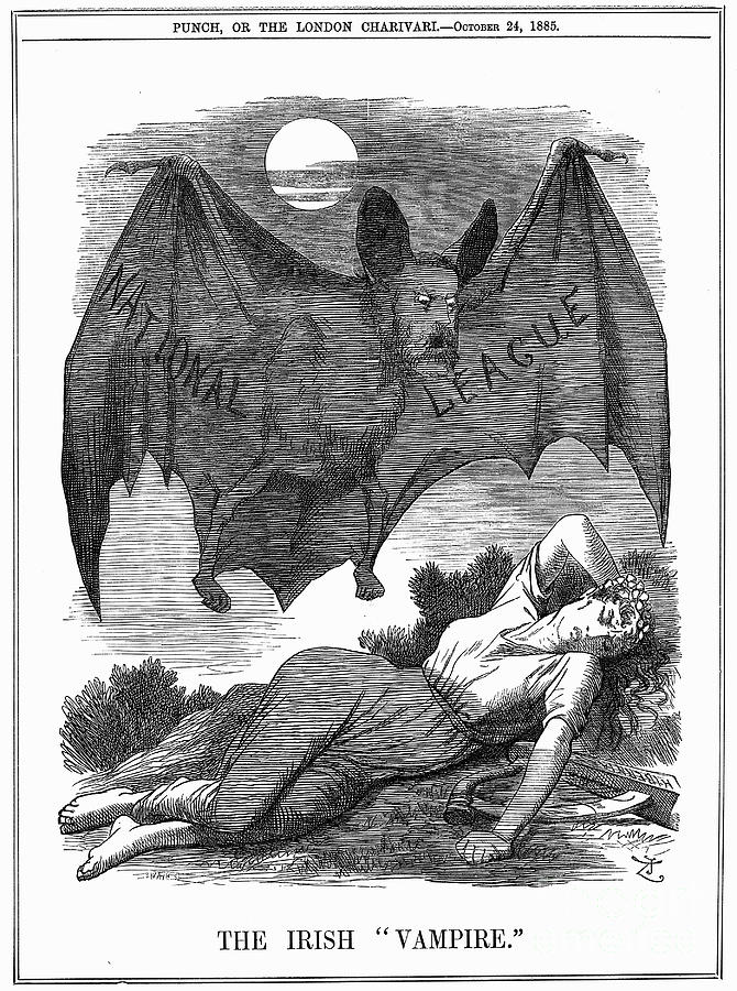 The Irish Vampire, 1885. Artist John Drawing by Print Collector