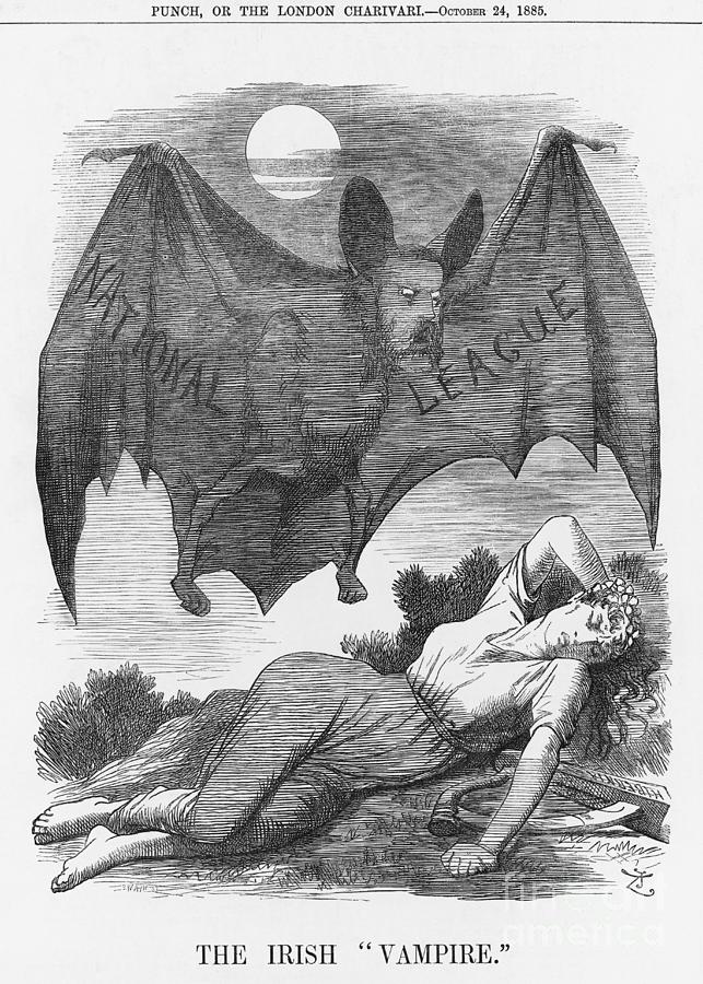The Irish Vampire, 1885. Artist Joseph Drawing by Print Collector