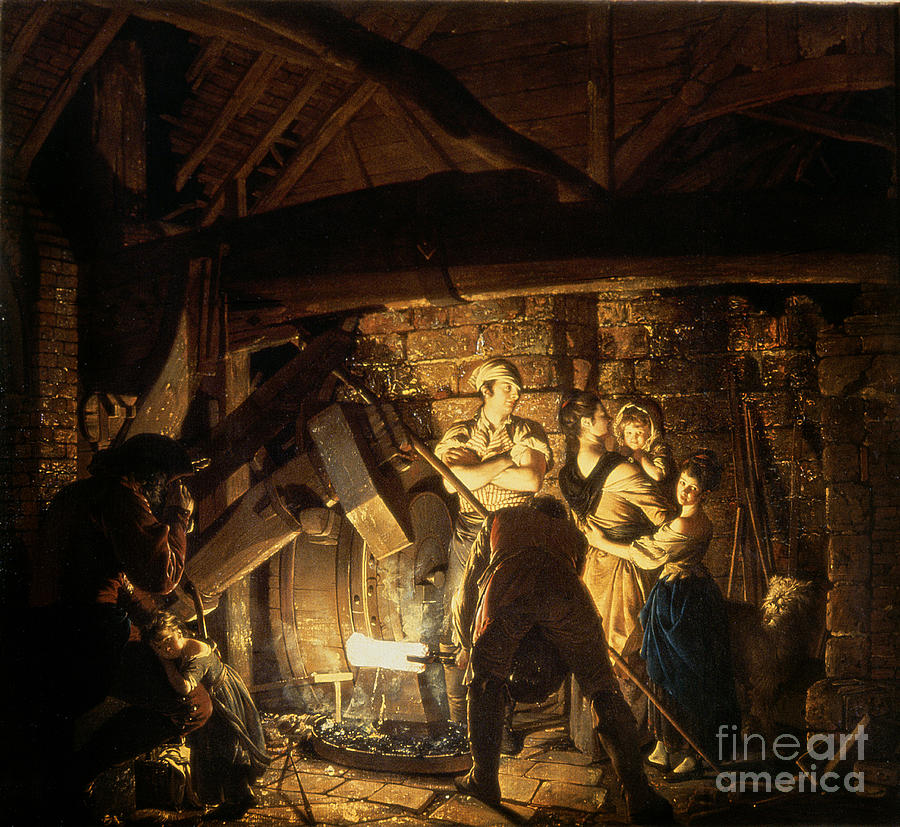 The Iron Forge, 1772 Painting by Joseph Wright Of Derby
