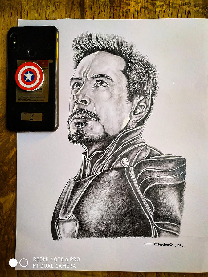 Iron Man Sketch Graphic · Creative Fabrica