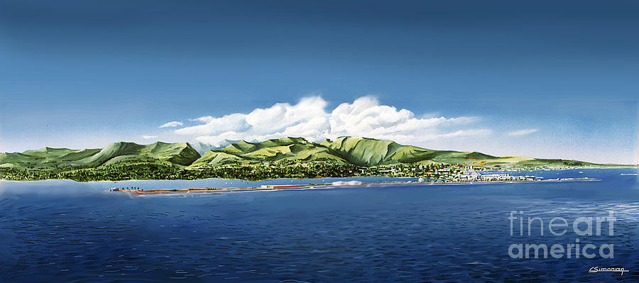 The island Painting by Christian Simonian