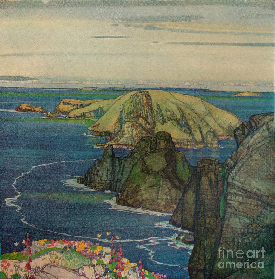 The Island Of Brecqhou Drawing by Print Collector