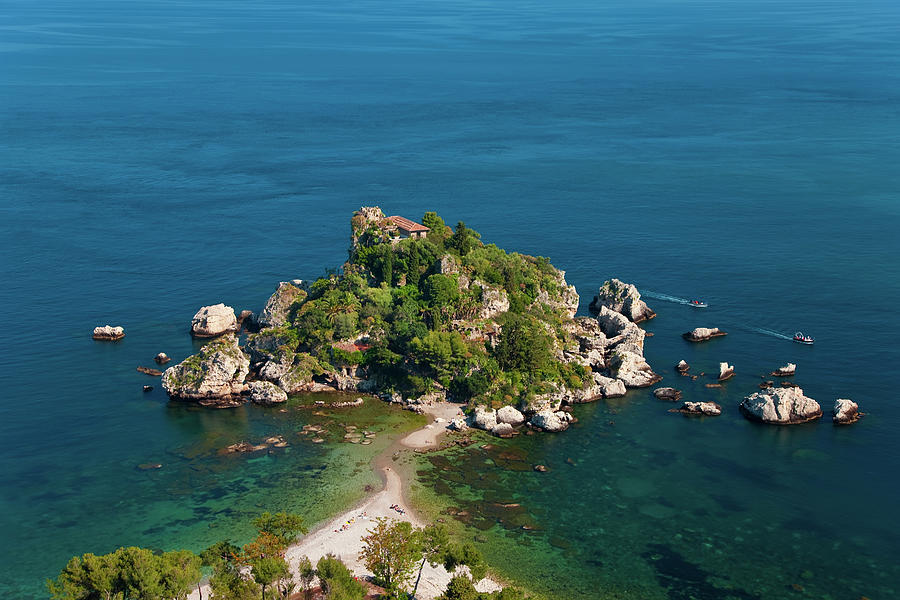 The Island Of Isola Bella In Sicily Photograph by Peter Adams
