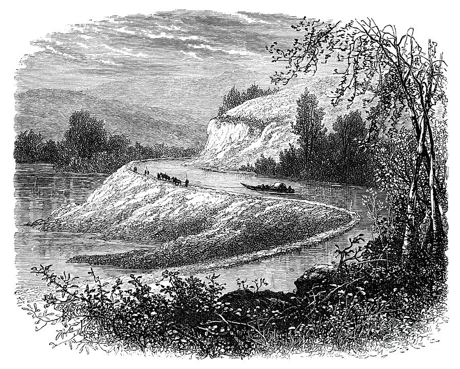 The James River And Countryside Drawing by Print Collector