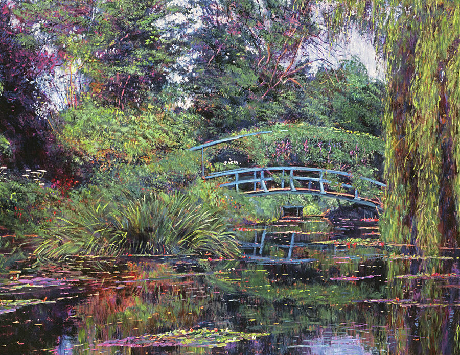 The Japanese Footbridge Painting by David Lloyd Glover