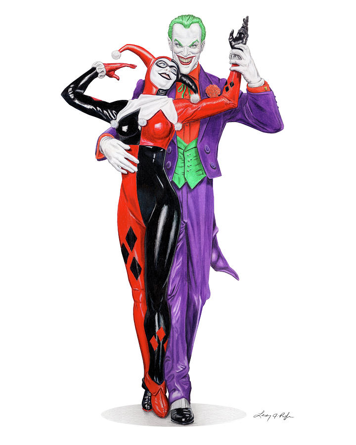 The Joker and Harley Quinn Drawing by Leroy Pugh - Pixels