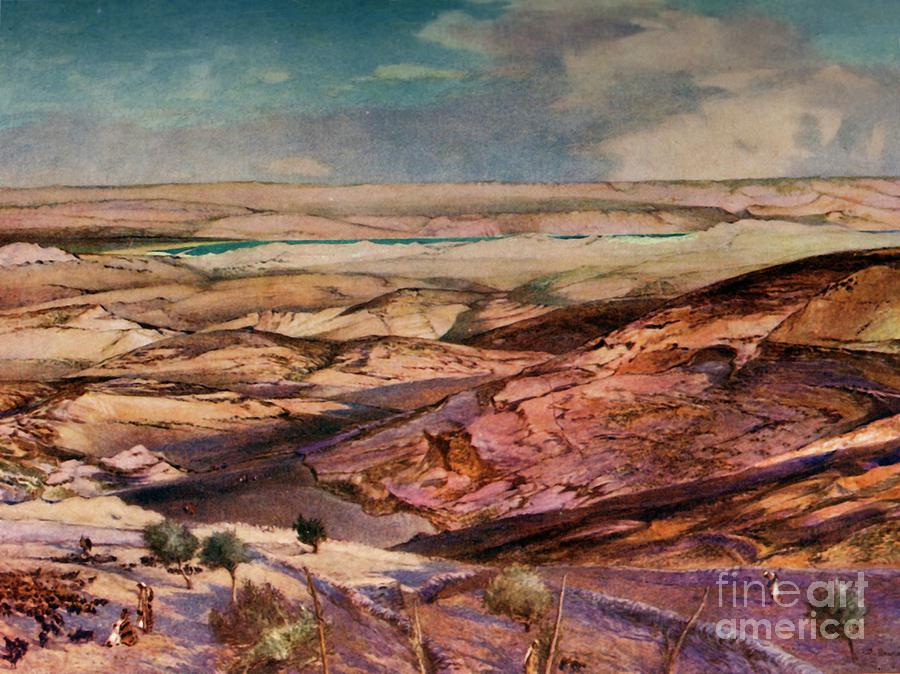 The Judean Desert And The Dead Sea Drawing by Print Collector