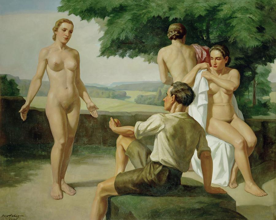The judgement of Paris, 1939 Canvas. Painting by Ivo Saliger
