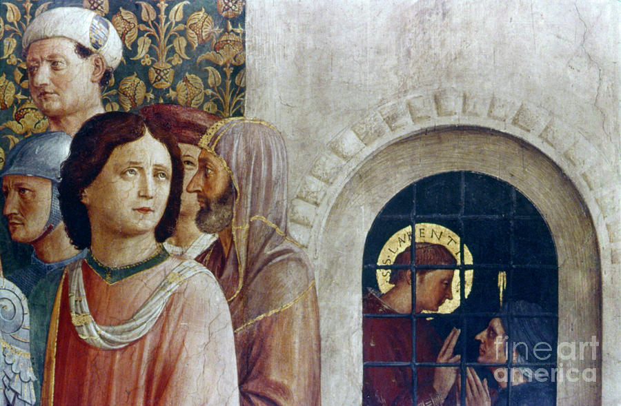 The Judgement Of St Laurence Detail Drawing by Print Collector