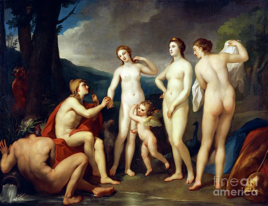 The Judgment Of Paris By Anton Raphael Mengs Painting by Anton Raphael Mengs